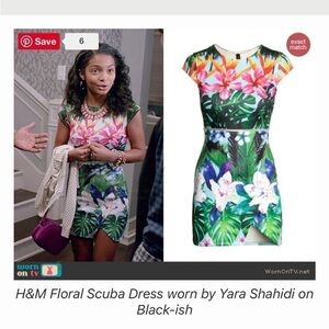 H&M Floral Scuba Dress - Multicolor